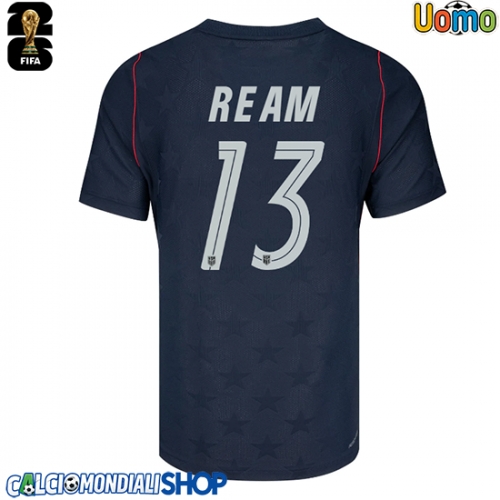 Maglie da calcio Stati Uniti Tim Ream #13 Seconda Maglia Mondiali 2026  Manica Corta
